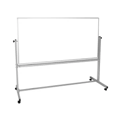 Online Steel Mobile Dry-Erase Whiteboard, Aluminum Frame, 40"H x 72"W (MB7240WW) Dry Erase