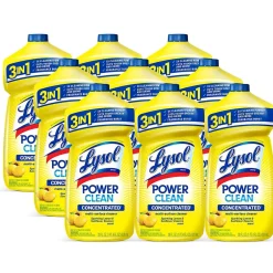Lysol Power Clean Concentrated Multi-Surface Cleaner, Sparkling Lemon & Sunflower Essence Scent, 28 oz, 9/Carton (19200-82513CT)