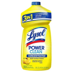 Lysol Power Clean Concentrated Multi-Surface Cleaner, Sparkling Lemon & Sunflower Essence Scent, 28 oz, 9/Carton (19200-82513CT)