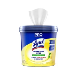 Lysol Pro Disinfecting Wipes, Lemon & Lime Blossom Scent, 800 Wipes/Canister, 2 Canisters/Carton (19200-99856CT)