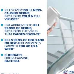 Lysol Professional Cleaner Disinfectant Spray, Crisp Linen Scent, 19 Oz., 12/Carton (36241-74828)