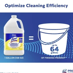 Lysol Professional Disinfecting Deodorizing Cleaner, Concentrate, Lemon Scent, 128 oz. (3624176334)