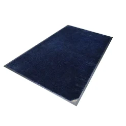 Floor Mats<M + A Matting Plush Commercial Wiper Floor Mat, 4.92' x 2.92', Deeper Navy (1805135590)