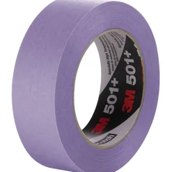 3M ™ 501+ Masking Tape, 1 1/2" x 60 yds., Purple, 12/Case (T93650112PK)* Masking Tape
