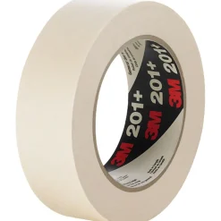 3M ™ 201+ Masking Tape, 1/2" x 60 yds., Tan, 72/Case (64738-3)* Masking Tape