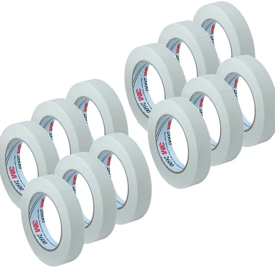 3M 0.75" x 60 yds Masking Tape, White, 12 Rolls (MMM260018A-12)* Masking Tape