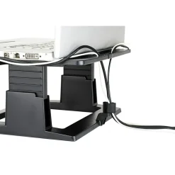 3M Adjustable Laptop Stand, Black, 2 in. of Height Adjustment, Compatible with Docking Stations (LX500)