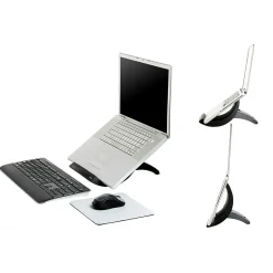 3M Adjustable Laptop Stand, Black, 3 in. Vertical Height Adjustment, Non-Skid Base (LX550)