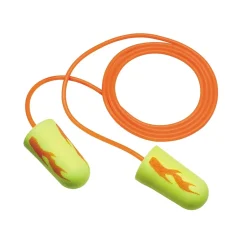 Ear Protection<3M E-A-Rsoft Yellow Neon Blasts Earplugs, Corded, Poly Bag, Regular Size, 200 Pairs/Pack(311-1252)