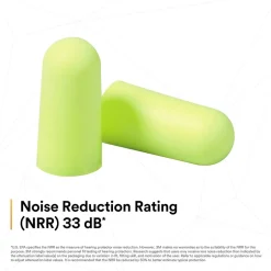 Ear Protection<3M E-A-Rsoft Yellow Neons Earplugs 312-1250, Uncorded, Poly Bag, 200 Pairs/Case (312-1250)