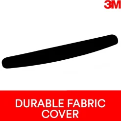 3M ™ Foam Wrist Rest for Keyboards, Black, Durable Fabric Cover, Anti-microbial Product Protection (WR209MB)* Ergonomic Wrist Rests
