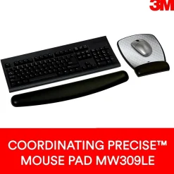 3M Gel Non-Skid Wrist Rest for Keyboards, Black (WR309LE)* Ergonomic Wrist Rests