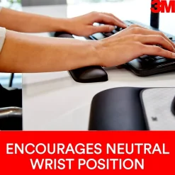 3M Gel Wrist Rest for Keyboards, Black, Soothing Gel Technology for Comfort and Support (WR85B)* Ergonomic Wrist Rests