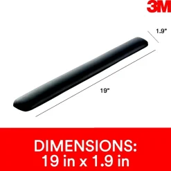 3M Gel Wrist Rest for Keyboards, Black, Soothing Gel Technology for Comfort and Support (WR85B)* Ergonomic Wrist Rests