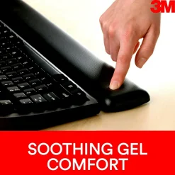 3M Gel Wrist Rest for Keyboards, Non-Skid Base, Black (WR310LE)* Ergonomic Wrist Rests