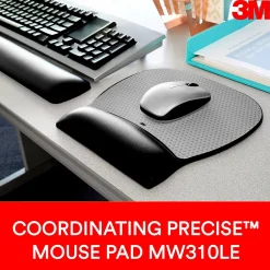 3M Gel Wrist Rest for Keyboards, Non-Skid Base, Black (WR310LE)* Ergonomic Wrist Rests