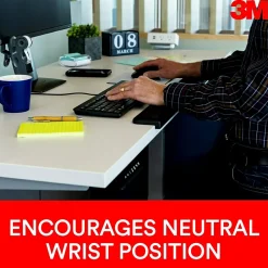 3M ™ Gel Wrist Rest for Standing Desks, Non-Slip Back, Black (WR200B)* Ergonomic Wrist Rests