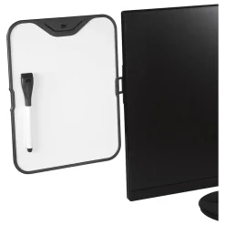 New ™ Monitor Whiteboard with Document Clip, Black (MWB100B) Dry Erase