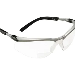 Eye Protection<3M Occupational Health & Env Safety Silver & Black Frame Safety Glasses, Gray