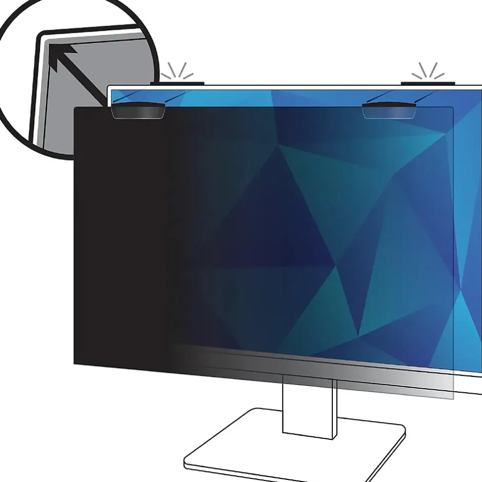3M Privacy Filter for 27.0 in Full Screen Monitor with COMPLY Magnetic Attach, 16:9 Aspect Ratio (PF270W9E)