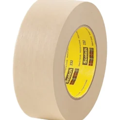 3M ™ Scotch® 1/4" x 60 Yards x 6.3 mil Masking Tape 232, Tan, 12 Rolls (T93123212PK)* Masking Tape