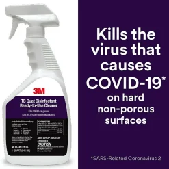 3M TG Quat All-Purpose Cleaners & Spray Disinfectant, Lemon Scent, 32 oz. (1027PC)