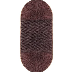 Floor Mats<M + A Matting M+A Matting WaterHog Max Grand Diamond, Mat + Two Ends, Universal Cleated, 3' x 7.1', Maroon (224974000000)