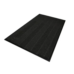 Floor Mats<M + A Matting M+A Matting WaterHog Max Herringbone Classic Mat, Universal Cleated, 3' x 5',Black Smoke (22407035070)