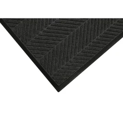 Floor Mats<M + A Matting M+A Matting WaterHog Max Herringbone Classic Mat, Smooth, 4' x 10', Black Smoke (224000000000)