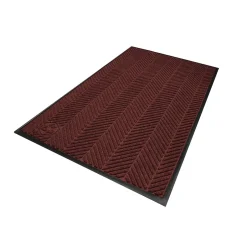 Floor Mats<M + A Matting M+A Matting WaterHog Max Herringbone Classic Mat, Smooth, 3' x 5', Maroon (22407435170)