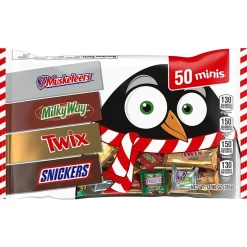 Chocolate<Mars Assorted Milk Chocolate Christmas Candy Bars, 13.95 oz., 50 Pieces/Bag (466148)