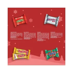 Chocolate<Mars Assorted Milk Chocolate Christmas Candy Bars, 13.95 oz., 50 Pieces/Bag (466148)