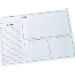 Best 24" x 16.5" Dry-Erase Weekly Planner Board, White (MS109B) Dry Erase