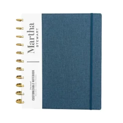 Martha Stewart Customizable Notebook, 9.5" x 11.38", Ruled, 60 Sheets, Navy (MS110N) Best