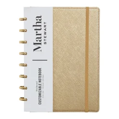 Martha Stewart Gold Faux Leather Junior Discbound Notebook (MS102F)