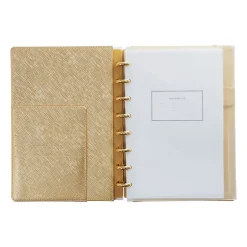 Martha Stewart Gold Faux Leather Junior Discbound Notebook (MS102F)