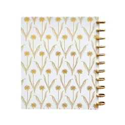 Martha Stewart Grey Floral Poly Letter Discbound Notebook (MS102K) Clearance
