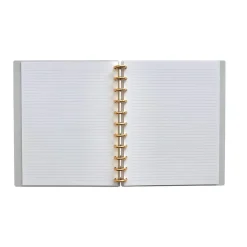 Martha Stewart Grey Floral Poly Letter Discbound Notebook (MS102K) Clearance