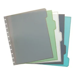 Martha Stewart Poly Divider, 5 Tabs, Assorted Colors, 1 Set (MS102C) Outlet