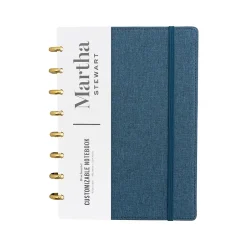 Martha Stewart 1-Subject Customizable Notebook, 6.38" x 9", Narrow Ruled, 60 Sheets, Blue (MS110P) Hot