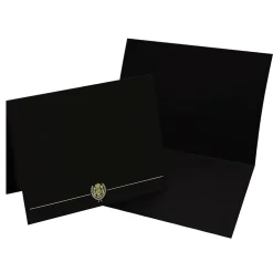 Outlet Classic Crest Certificate Holders, 8.5" x 11", Black, 5/Pack (903117S) Awards & Certificates