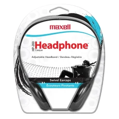 Maxwell Maxell HP-200 Stereo Headphones, Black, 2/Pack (MAX190318-2)