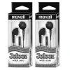 Maxwell Maxell Jelleez Soft Earbuds with Mic, Black, 2/Pack (MAX191569-2)