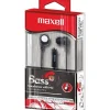 Maxell Wired Active Noise Canceling Earbuds, Black (MAX199621)