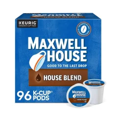 Keurig K-Cups<Maxwell House House Blend Coffee Keurig K-Cup Pod, Medium Roast, 96/Box (5303CT)