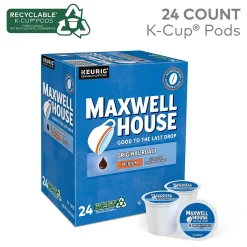 Keurig K-Cups<Maxwell House Original Roast Coffee Keurig® K-Cup® Pods, Medium Roast, 24/Box (5469)