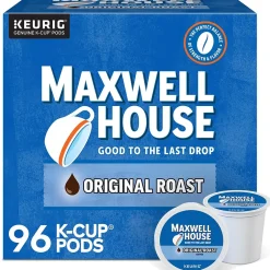 Keurig K-Cups<Maxwell House Original Roast Coffee, Keurig K-Cup Pod, Medium Roast, 96/Carton (5469CT)