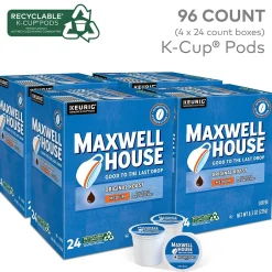 Keurig K-Cups<Maxwell House Original Roast Coffee, Keurig K-Cup Pod, Medium Roast, 96/Carton (5469CT)