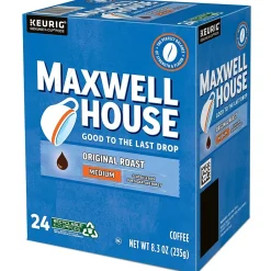 Keurig K-Cups<Maxwell House Original Roast Coffee, Keurig K-Cup Pod, Medium Roast, 96/Carton (5469CT)