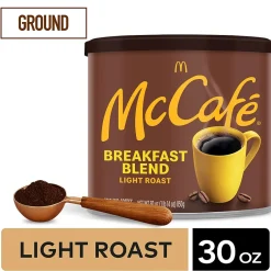 Coffee<McCafe Breakfast Blend Ground Coffee, Light Roast, 30 Oz. (071526)